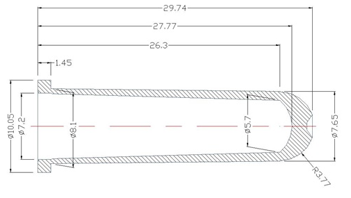 A04 Cuvettes (reaction tubes) for Sysmex coagulometers of the CA 50/530/550/60/620/660/1500 series