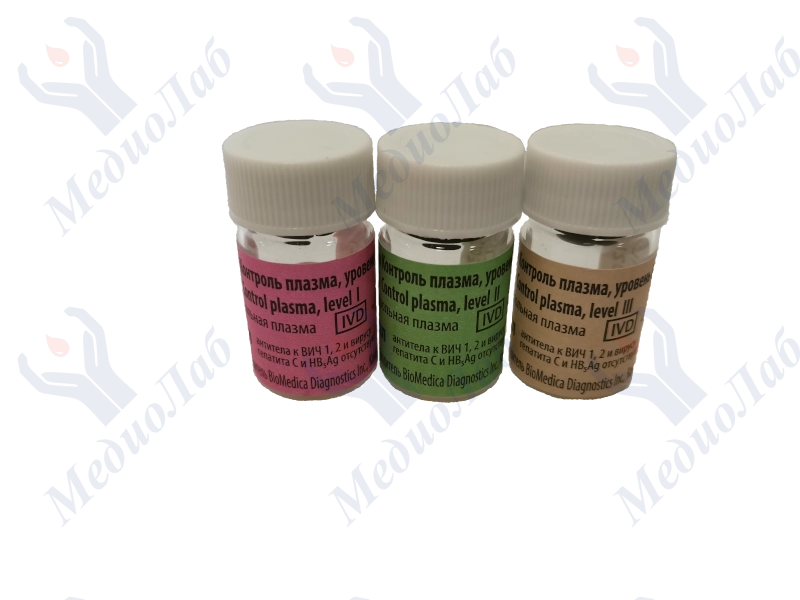 Control plasma levels 1, 2, 3 (BioMedica Diagnostics Inc., Canada)